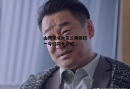 山东荣成水发公用债权一号的简单介绍