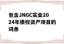 包含JNGC实业2024年债权资产项目的词条