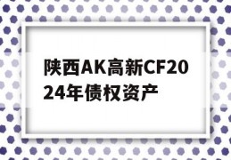 陕西AK高新CF2024年债权资产