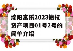 绵阳富乐2023债权资产项目01号2号的简单介绍