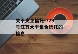 关于央企信托-729号江苏大丰集合信托的信息