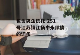 包含央企信托-251号江苏镇江扬中永续债的词条