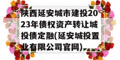 陕西延安城市建投2023年债权资产转让城投债定融(延安城投置业有限公司官网)