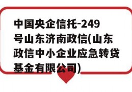 中国央企信托-249号山东济南政信(山东政信中小企业应急转贷基金有限公司)