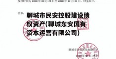 聊城市民安控股建设债权资产(聊城东安国有资本运营有限公司)