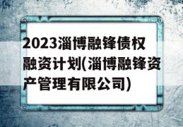 2023淄博融锋债权融资计划(淄博融锋资产管理有限公司)