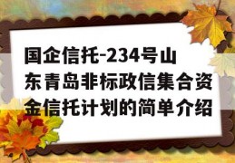 国企信托-234号山东青岛非标政信集合资金信托计划的简单介绍