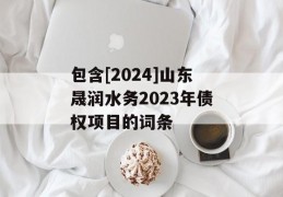 包含[2024]山东晟润水务2023年债权项目的词条