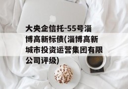 大央企信托-55号淄博高新标债(淄博高新城市投资运营集团有限公司评级)