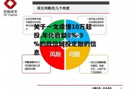 关于一文读懂10万起投,年化收益8%-9%的政信城投定融的信息