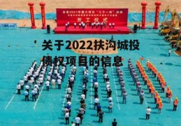 关于2022扶沟城投债权项目的信息