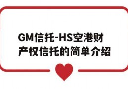 GM信托-HS空港财产权信托的简单介绍