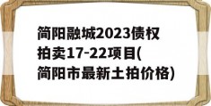 简阳融城2023债权拍卖17-22项目(简阳市最新土拍价格)