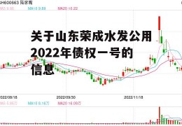 关于山东荣成水发公用2022年债权一号的信息