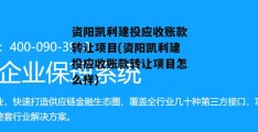 资阳凯利建投应收账款转让项目(资阳凯利建投应收账款转让项目怎么样)