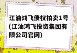 江油鸿飞债权拍卖1号(江油鸿飞投资集团有限公司官网)