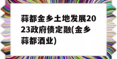 蒜都金乡土地发展2023政府债定融(金乡蒜都酒业)