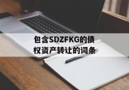 包含SDZFKG的债权资产转让的词条