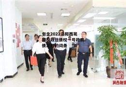 包含2022洛阳西苑国投政信债权一号政府债定融的词条