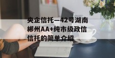 央企信托—42号湖南郴州AA+纯市级政信信托的简单介绍