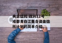 央企信托-政兴12号成都青白江集合资金信托计划的简单介绍