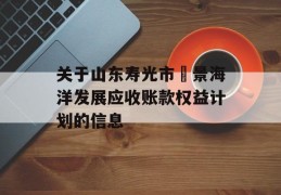 关于山东寿光市昇景海洋发展应收账款权益计划的信息