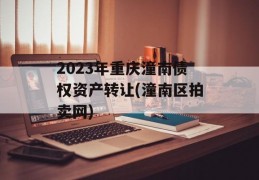 2023年重庆潼南债权资产转让(潼南区拍卖网)