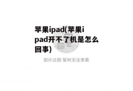 苹果ipad(苹果ipad开不了机是怎么回事)