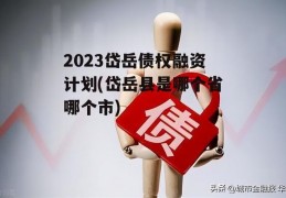 2023岱岳债权融资计划(岱岳县是哪个省哪个市)