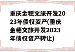 重庆金穗文旅开发2023年债权资产(重庆金穗文旅开发2023年债权资产转让)