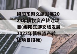 绵阳东游文旅发展2023年债权资产转让项目(绵阳东游文旅发展2023年债权资产转让项目招标)