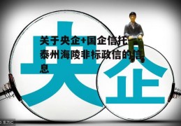 关于央企+国企信托-泰州海陵非标政信的信息