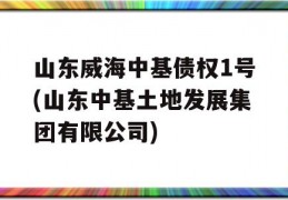 山东威海中基债权1号(山东中基土地发展集团有限公司)