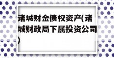 诸城财金债权资产(诸城财政局下属投资公司)