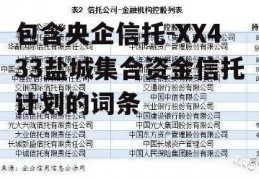 包含央企信托-XX433盐城集合资金信托计划的词条