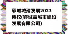 郓城城建发展2023债权(郓城县城市建设发展有限公司)