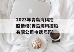 2023年青岛海科控股债权(青岛海科控股有限公司电话号码)