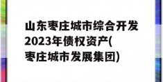 山东枣庄城市综合开发2023年债权资产(枣庄城市发展集团)