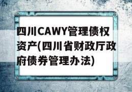 四川CAWY管理债权资产(四川省财政厅政府债券管理办法)