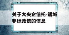 关于大央企信托-诸城非标政信的信息