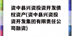 资中县兴资投资开发债权资产(资中县兴资投资开发集团有限责任公司融资)