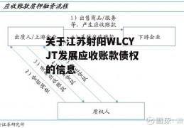 关于江苏射阳WLCYJT发展应收账款债权的信息