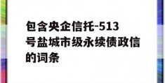 包含央企信托-513号盐城市级永续债政信的词条