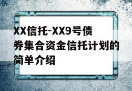 XX信托-XX9号债券集合资金信托计划的简单介绍