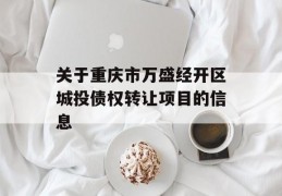 关于重庆市万盛经开区城投债权转让项目的信息