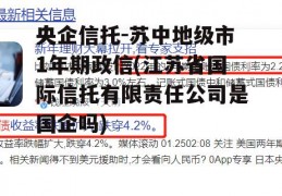 央企信托-苏中地级市1年期政信(江苏省国际信托有限责任公司是国企吗)