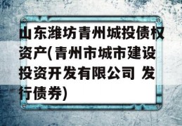 山东潍坊青州城投债权资产(青州市城市建设投资开发有限公司 发行债券)