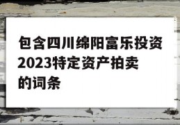 包含四川绵阳富乐投资2023特定资产拍卖的词条