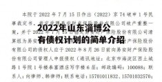 2022年山东淄博公有债权计划的简单介绍