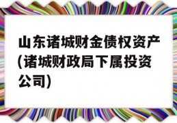 山东诸城财金债权资产(诸城财政局下属投资公司)